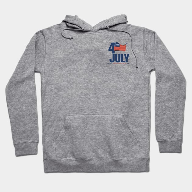 4th July Happy Independence Day Logo Design Hoodie by nancyartwork